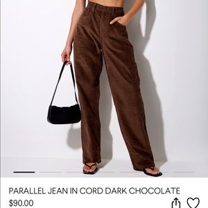 Motel Rocks Parallel Cord Jean Dark Chocolate S